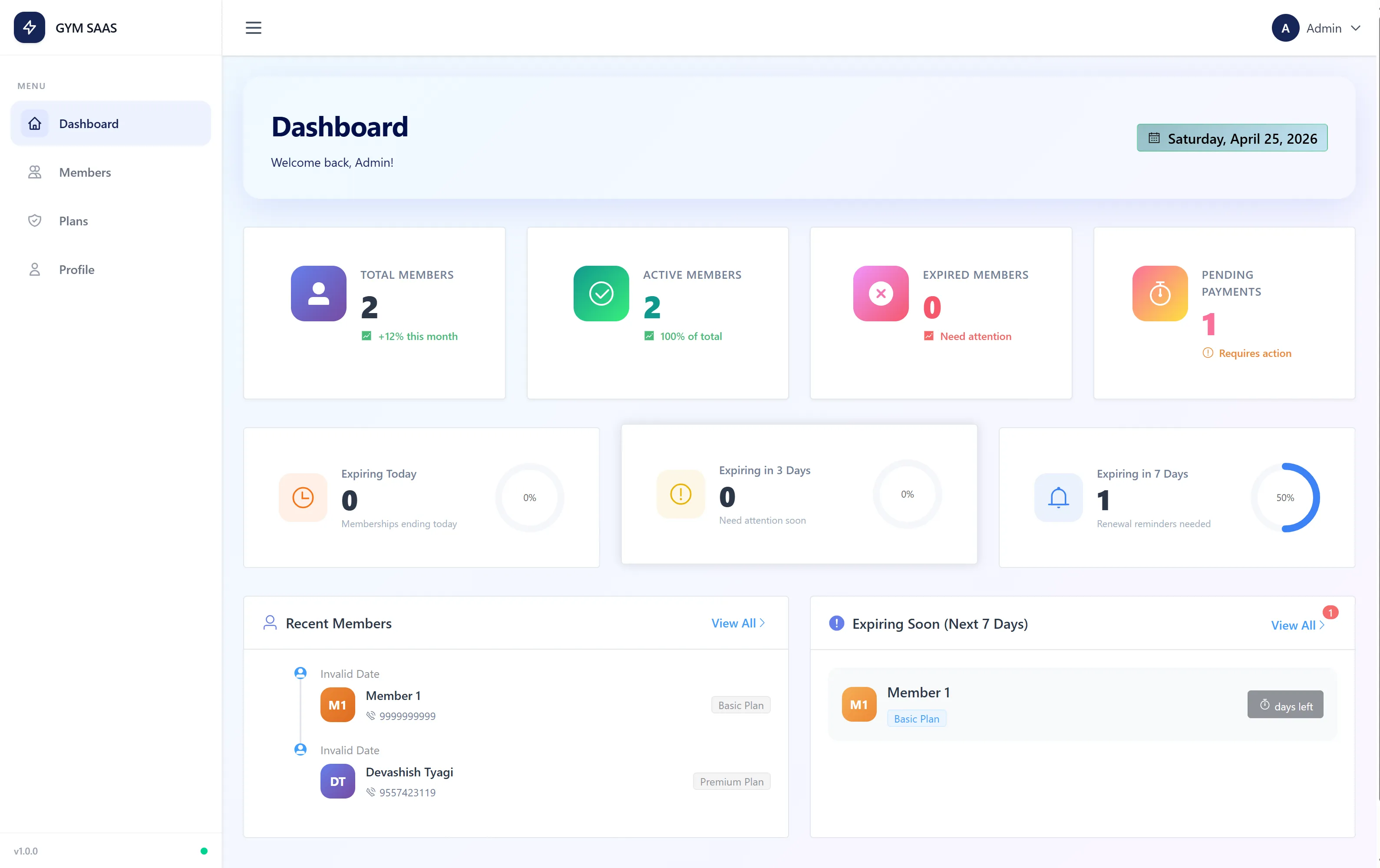 Gym Management System
